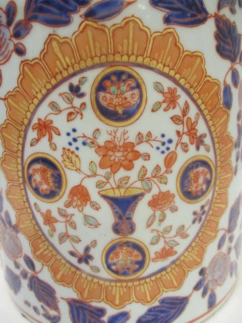 Signed Vintage Chinoiserie Medallion Jar/Cannister - 2