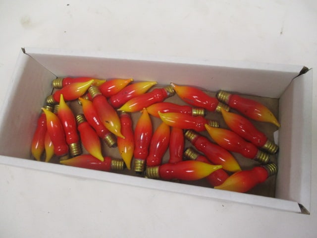 28 1950-60's Flame Light Bulbs: .