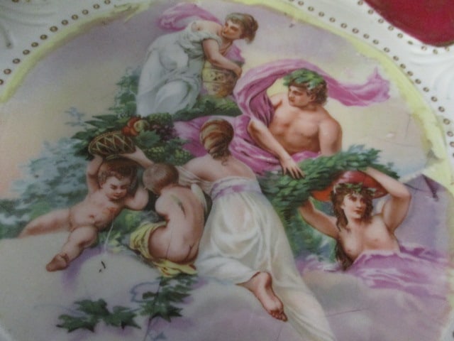 Antique St. Kilian German Porcelain Neo-Classical Semi-Nude Handpainted Design - 3