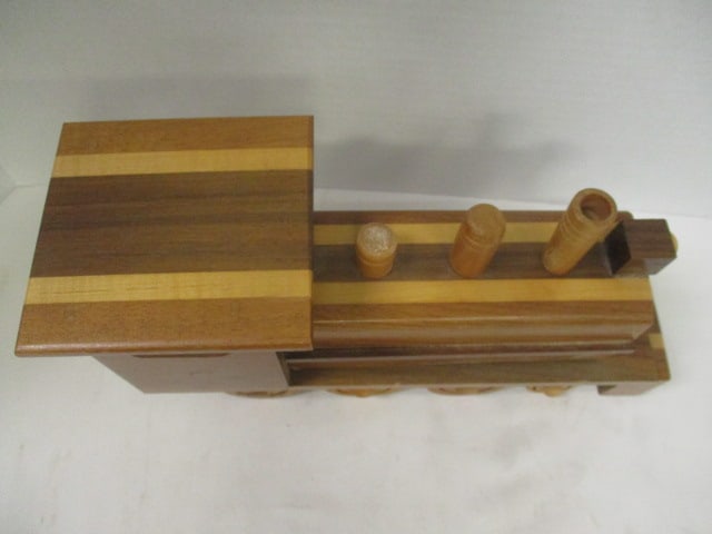 Vintage Batavia H.J. Gorczynski Wooden Train Locomotive - 2