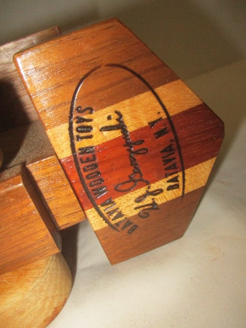 Vintage Batavia H.J. Gorczynski Wooden Train Locomotive - 6