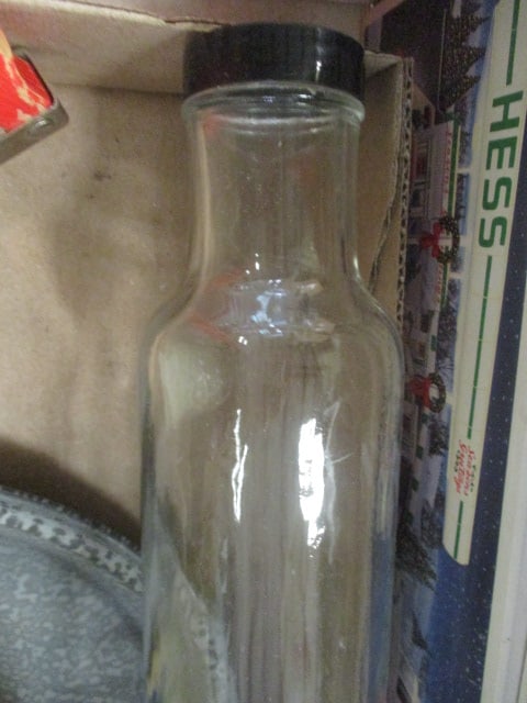 Vintage Kitchen Grouping-Glass Rolling Pin, Fire King "Tulips" Grease Jar, Graniteware - 6