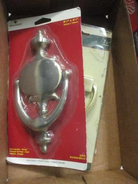 Three New Old Stock Brass Door Knockers: .