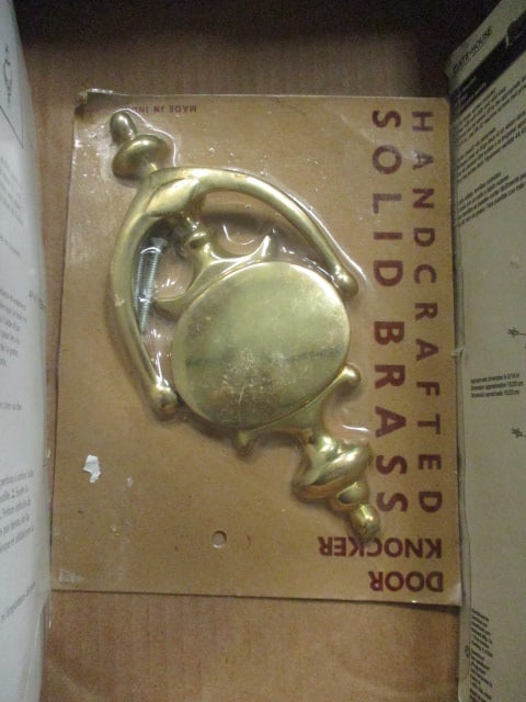 Three New Old Stock Brass Door Knockers - 3