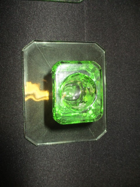Pair of Green Glass Candleholders - 3