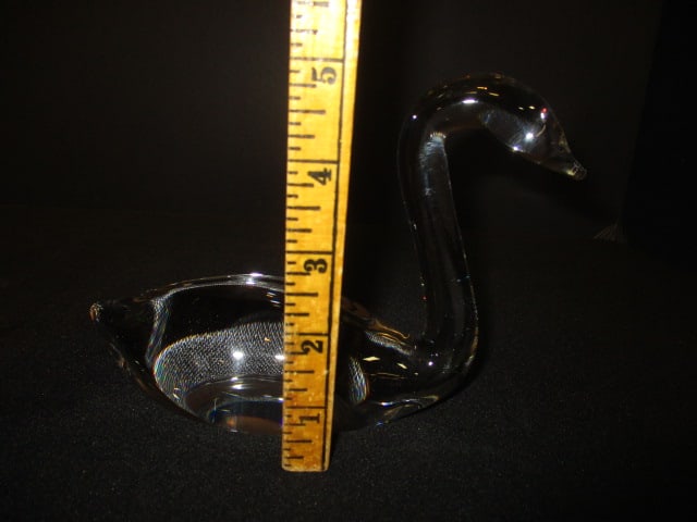 Steuben Signed Crystal Swan - 5