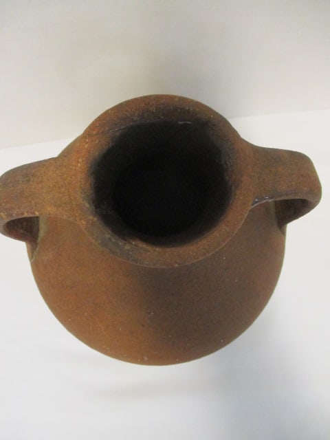 Turned Terra Cotta Clay Double Handle Jug - 2