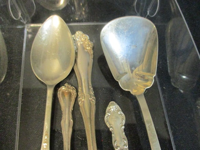Sterling Silver Spoons and Lemon Fork - 2