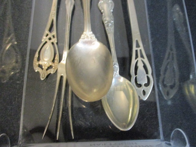 Sterling Silver Spoons and Lemon Fork - 3