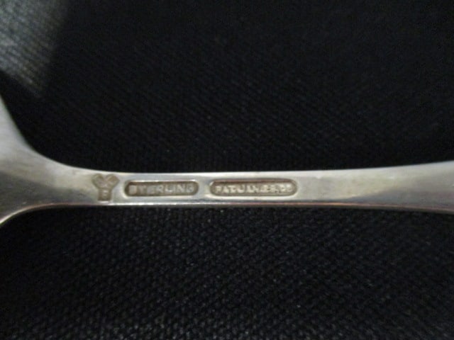 Sterling Silver Spoons and Lemon Fork - 4