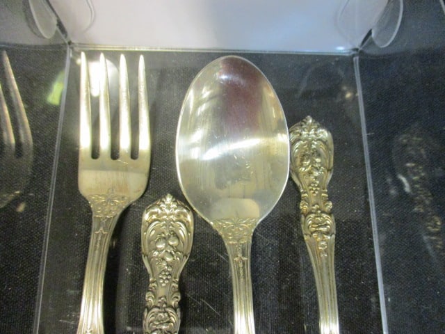 Two Reed & Barton Toddler Fork and Spoon Sets - 2