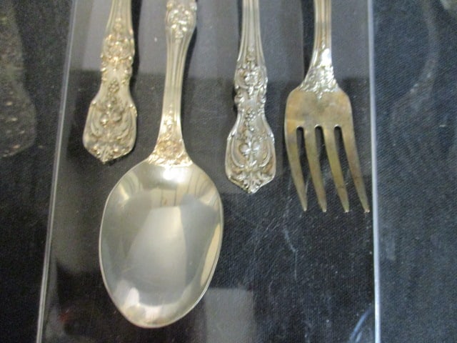 Two Reed & Barton Toddler Fork and Spoon Sets - 3