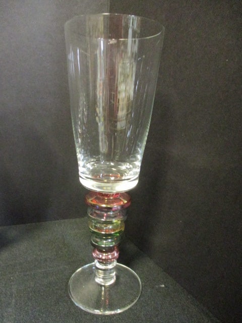 Nine Block Crystal "Carnival" Water Goblets - 2
