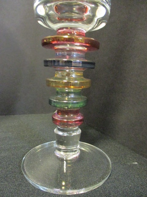 Nine Block Crystal "Carnival" Water Goblets - 3