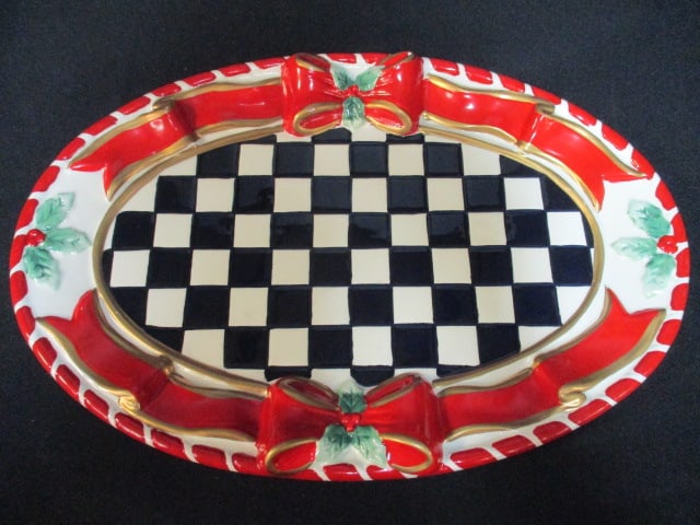 2001 CBK Ltd. Handpainted Holiday Mug and Snack Tray Sets - 6