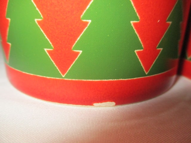 Four Waechersbach W. Germany Evergreen Tree Mugs - 6