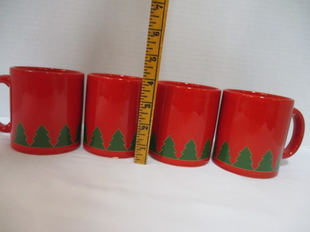 Four Waechersbach W. Germany Evergreen Tree Mugs - 7