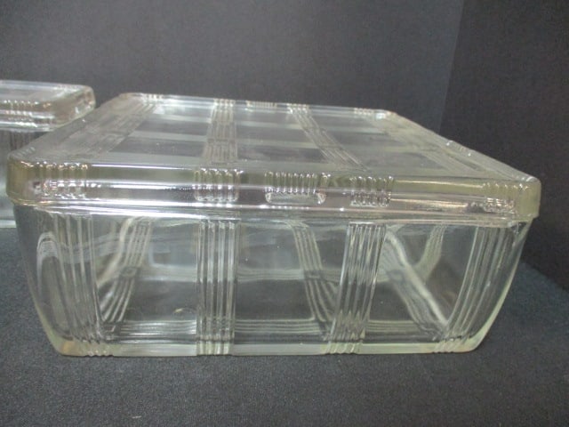 Hazel-Atlas Criss-Cross Style 3 Piece Refrigerator Box Set - 2