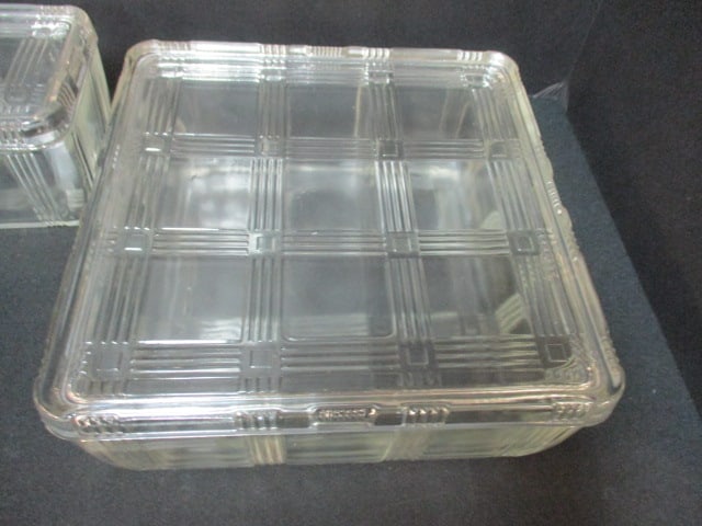 Hazel-Atlas Criss-Cross Style 3 Piece Refrigerator Box Set - 3
