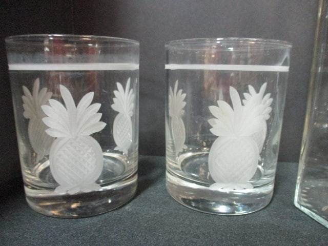 Ribbed Pitcher and Three Pair of Old Fashions - 2