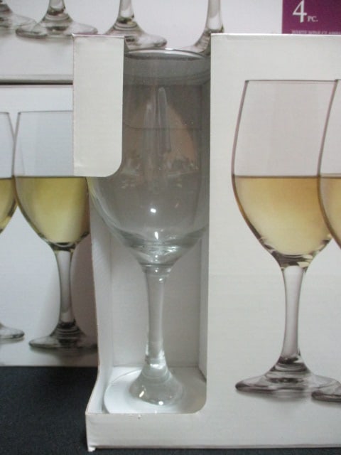 Three New Old Stock Libbey "Charisma" 4 Piece White Wine Glass Sets - 4