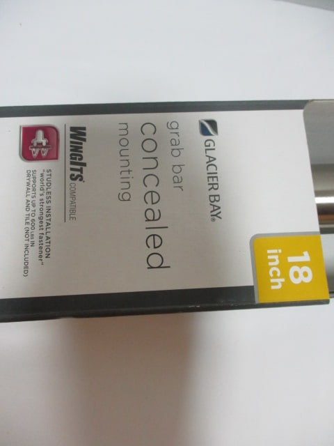 New Old Stock Glacier Bay 18" Brushed Stainless Grab Bar - 4