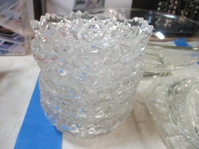 Grouping of Clear Glass Serving Pieces - 5