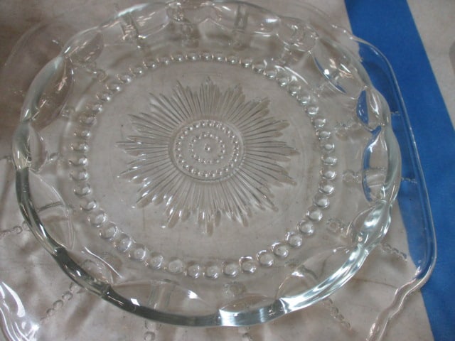 Grouping of Clear Glass Serving Pieces - 8