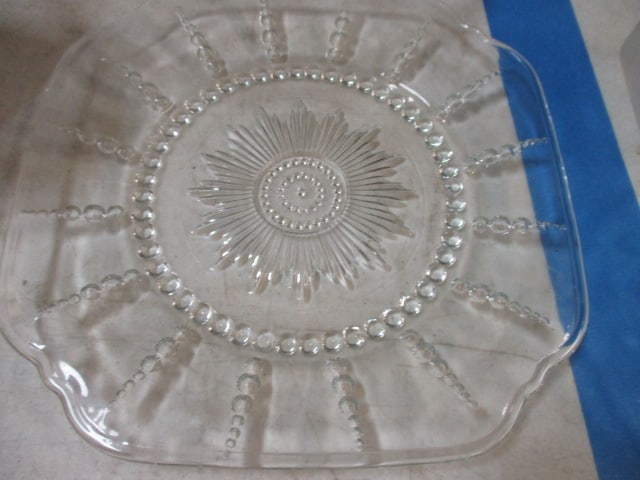 Grouping of Clear Glass Serving Pieces - 9