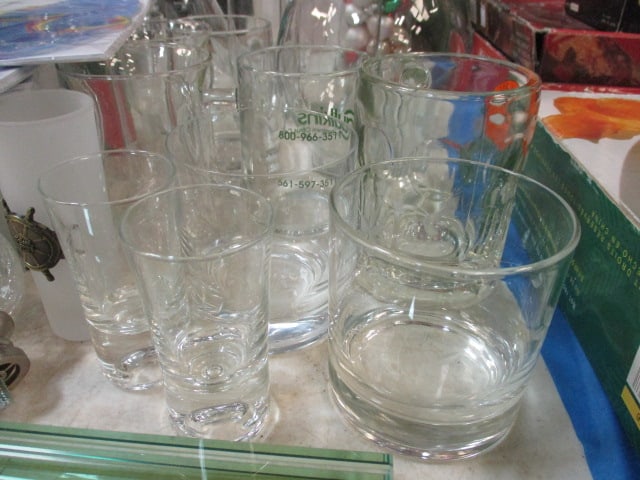 Misc. Grouping-Vases, Snowman Serving Bowl, Pool Party Invitations, Souvenir Shot Glasses, etc. - 3