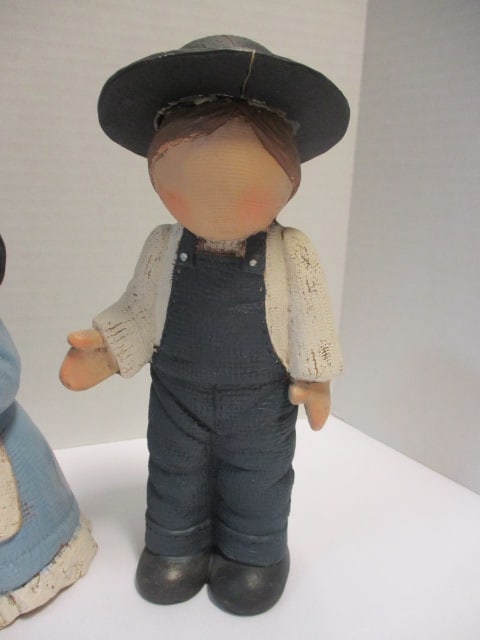 Hand Crafted Ceramic "Amish Family" Set - 2