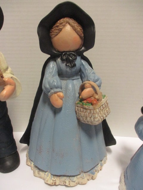 Hand Crafted Ceramic "Amish Family" Set - 7