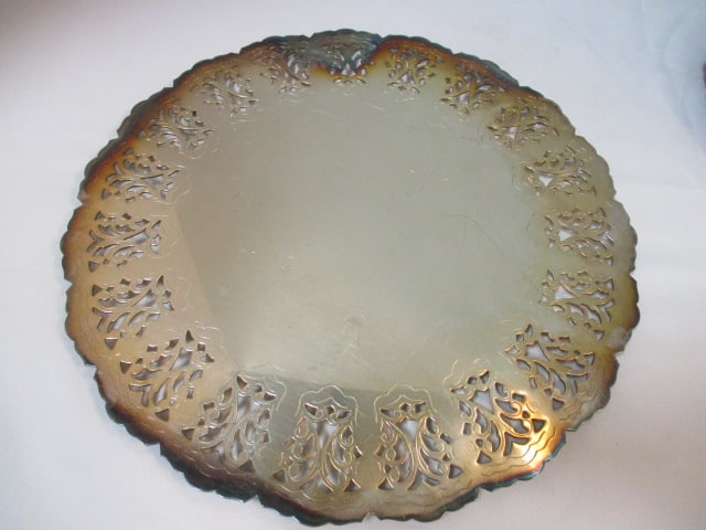 Five Filagree Silverplate Trivets - 2