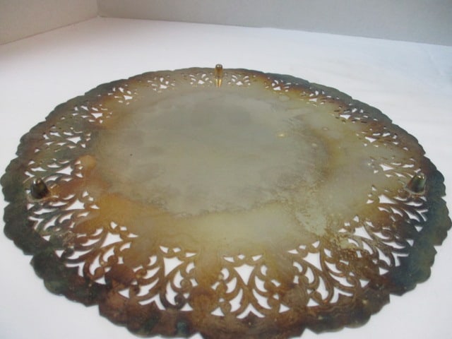 Five Filagree Silverplate Trivets - 3