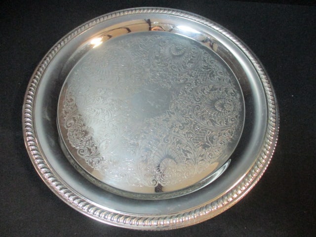 Four Crosby and Wm. Rogers Serving Trays - 2