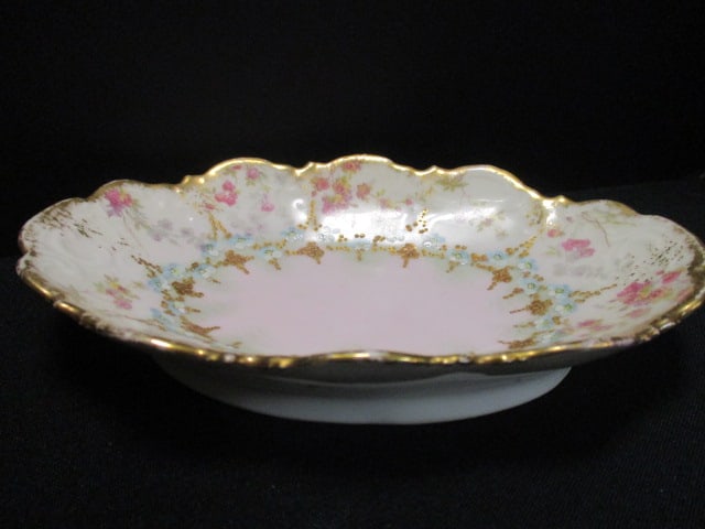 Limoges Porcelain Demi Tasse Cup/Saucer, Plate and Bonbon Dish - 2