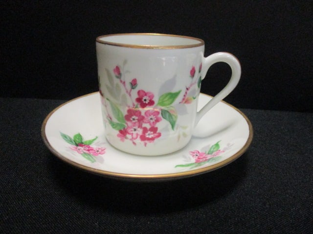 Limoges Porcelain Demi Tasse Cup/Saucer, Plate and Bonbon Dish - 6