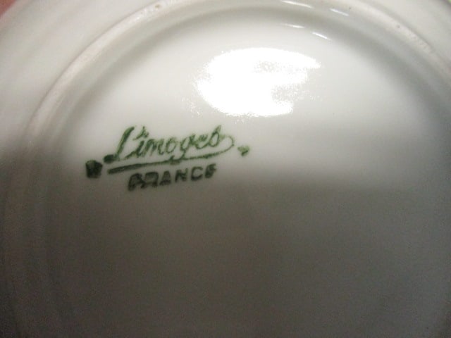 Limoges Porcelain Demi Tasse Cup/Saucer, Plate and Bonbon Dish - 8