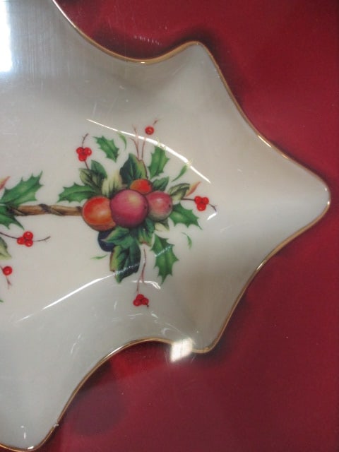 Lenox "Holiday Tartan" Tree Shape Candy Dish in Original Box - 3