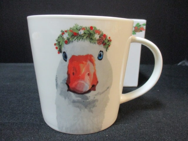 Spode Christmas Tree Bowl and ppd "Glacier Goose" Trend Mug in Original Box - 5