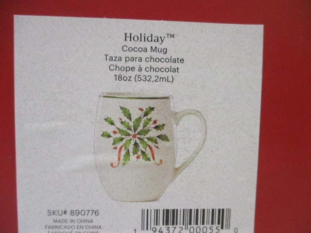 Lenox "Winter Greetings" Thermal Carafe and Two "Holiday" Cocoa Mugs All in Original Boxes - 2