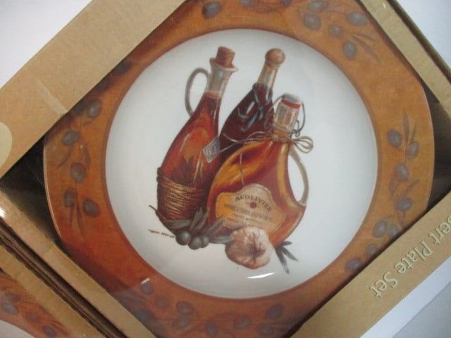 Two New Old Stock Sets of Cypress Home "Cucina" Dessert Plate - 3