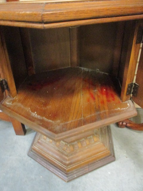 Retro Spanish Revival Hexagonal Lamp Table - 3