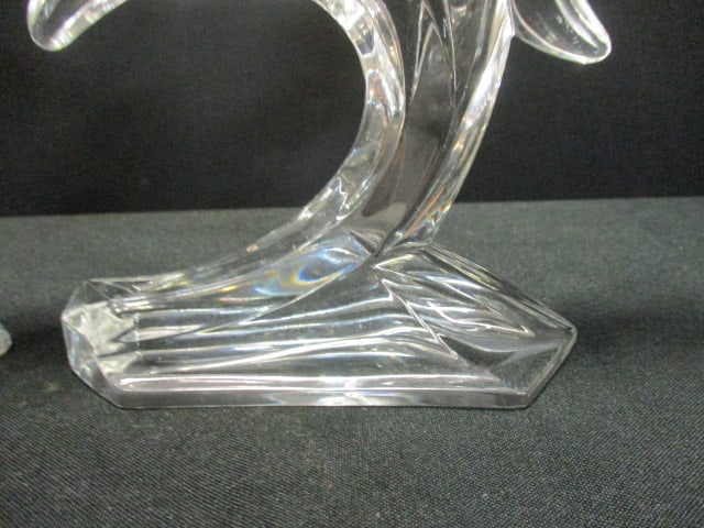 Pair of Double Cresent Dalzell Viking Style 2-Light Crystal Candleholders - 3