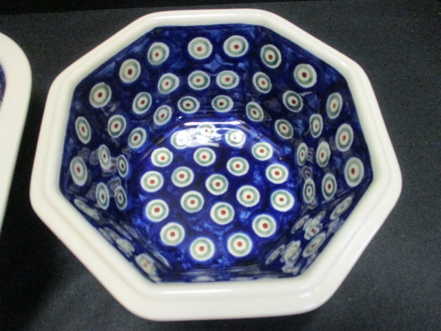 Boleslawiec Polish Pottery "Evergreens and Peacock Eyes" Bowls - 3
