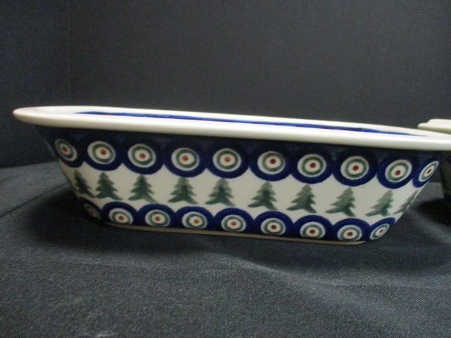 Boleslawiec Polish Pottery "Evergreens and Peacock Eyes" Bowls - 4