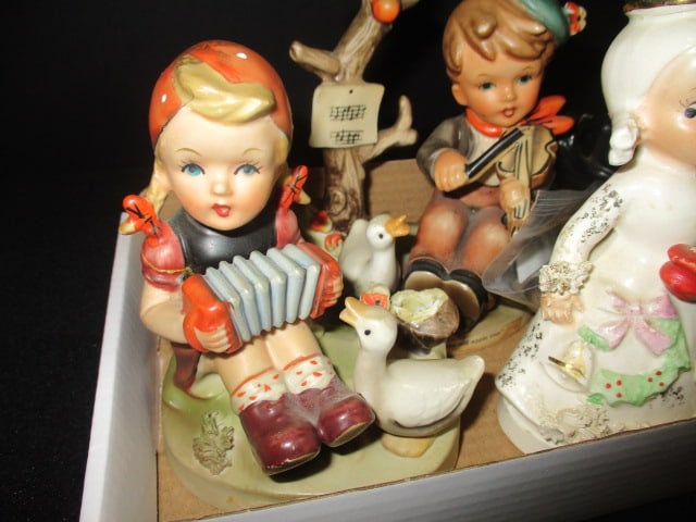 Two Vintage Relco "Month Angels", Two Vintage Goebel Hummel Figurines and Porcelain Pony - 2