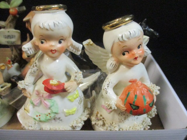 Two Vintage Relco "Month Angels", Two Vintage Goebel Hummel Figurines and Porcelain Pony - 4