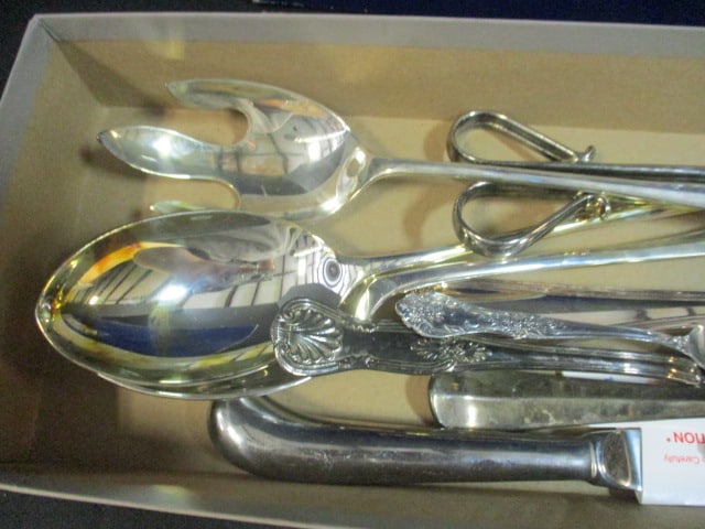 Silverplated Serving Pieces and International Silver Co. Oval Wire Basket in Original Box - 2