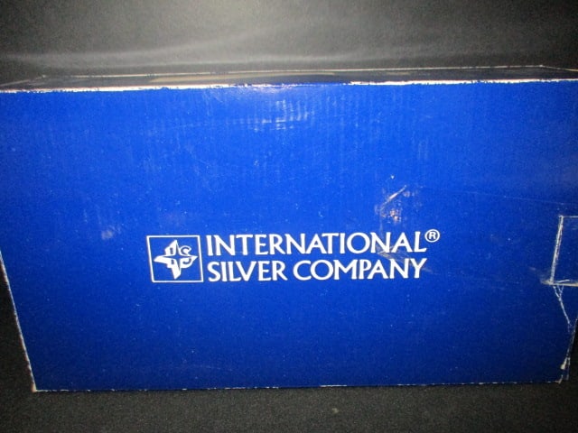 Silverplated Serving Pieces and International Silver Co. Oval Wire Basket in Original Box - 6
